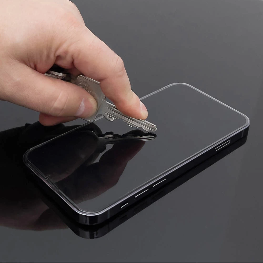 Film de protection d'écran Privacy WZK AntiSpy pour Apple iPhone 15 Pro, Verre trempé, Collage intégral