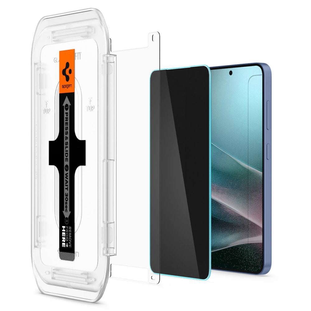 Film de protection écran Privacy Spigen GlastR EZ FIT HD pour Samsung Galaxy S25+ S936 / S24+ S926, Verre Trempé, Full Glue, Lot de 2 pièces