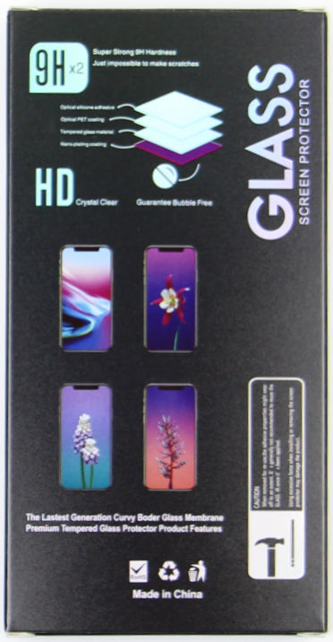 Film de protection d'écran OEM pour Apple iPhone 17e / 16e / 14 / 13 Pro, Verre trempé, Collage complet, Lot de 10 pièces, 6D, Noir