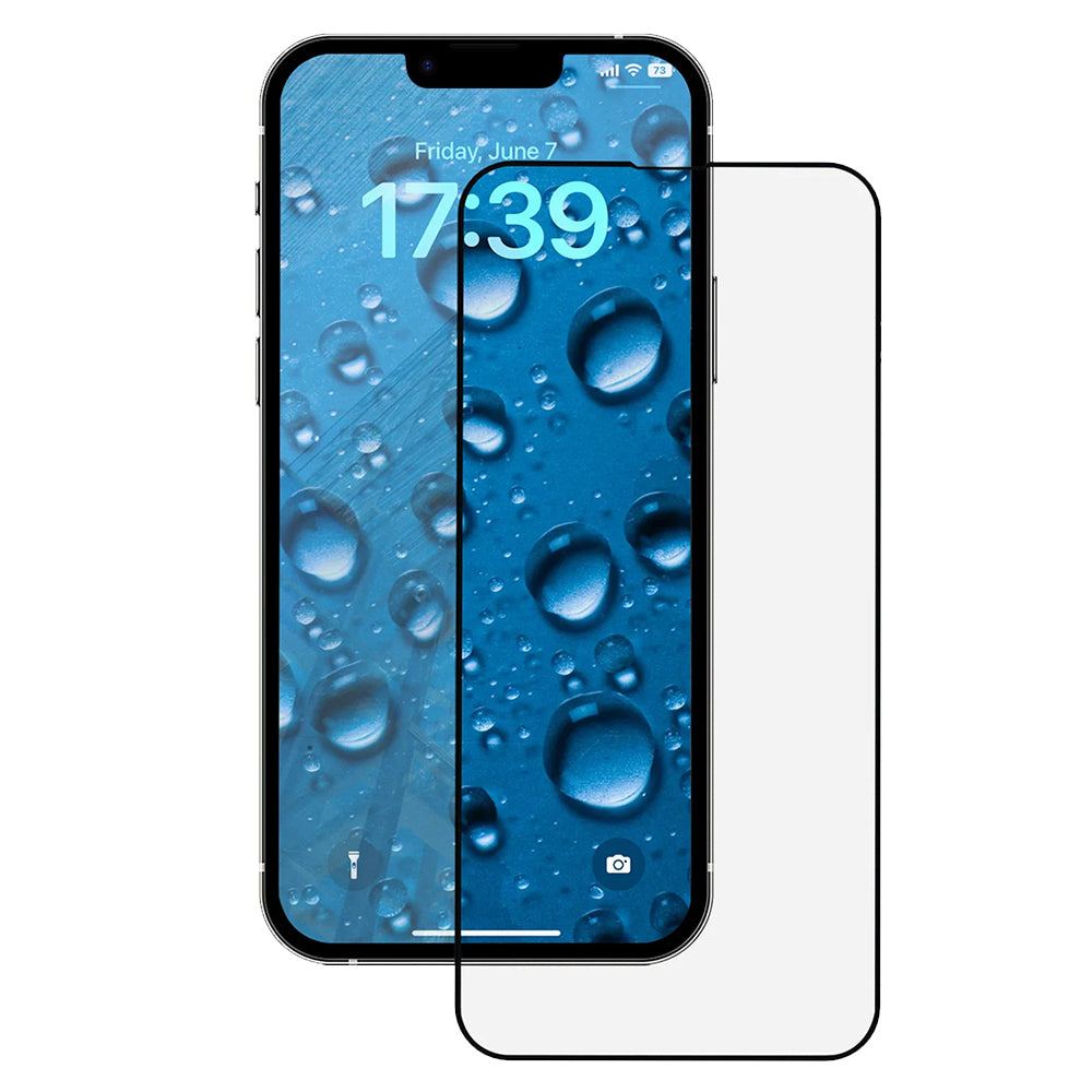 Film de protection d'écran Anank 3X Renforcé pour Apple iPhone 17e / 16e / 14 / 13 Pro, Verre Trempé, Collage Complet, 2.5D, Noir