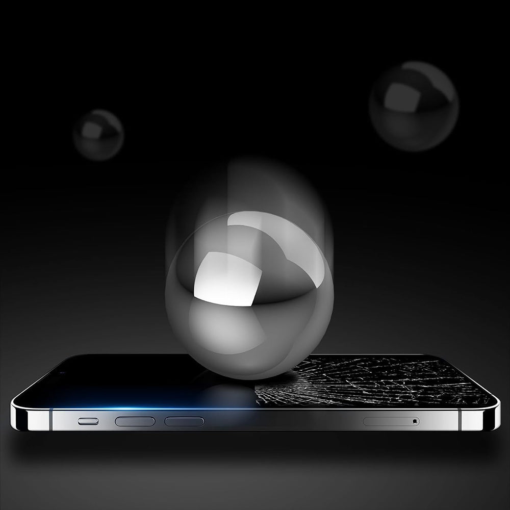 Film de protection écran Anank 5X renforcé anti-fissure pour Apple iPhone 17 Pro Max, Verre trempé, Full Glue, 3D, Noir.