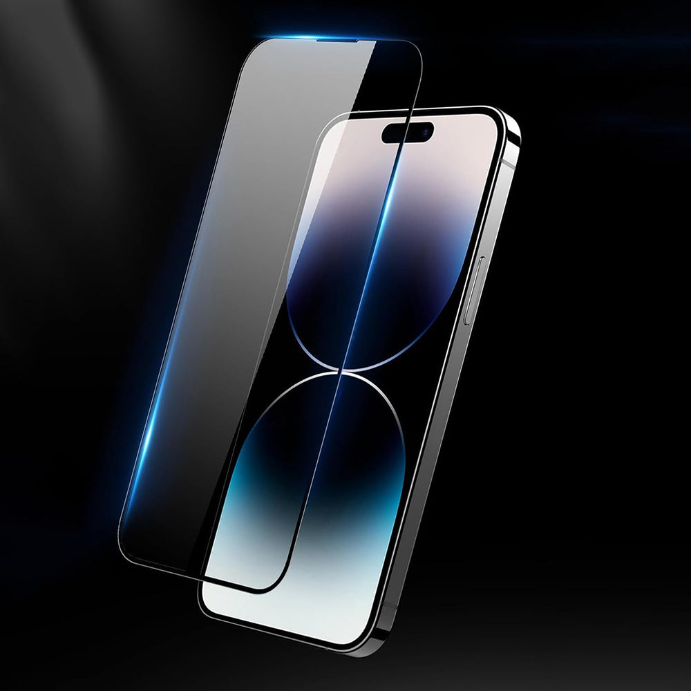 Film de protection écran Anank 5X renforcé anti-fissure pour Apple iPhone 17 Pro Max, Verre trempé, Full Glue, 3D, Noir.