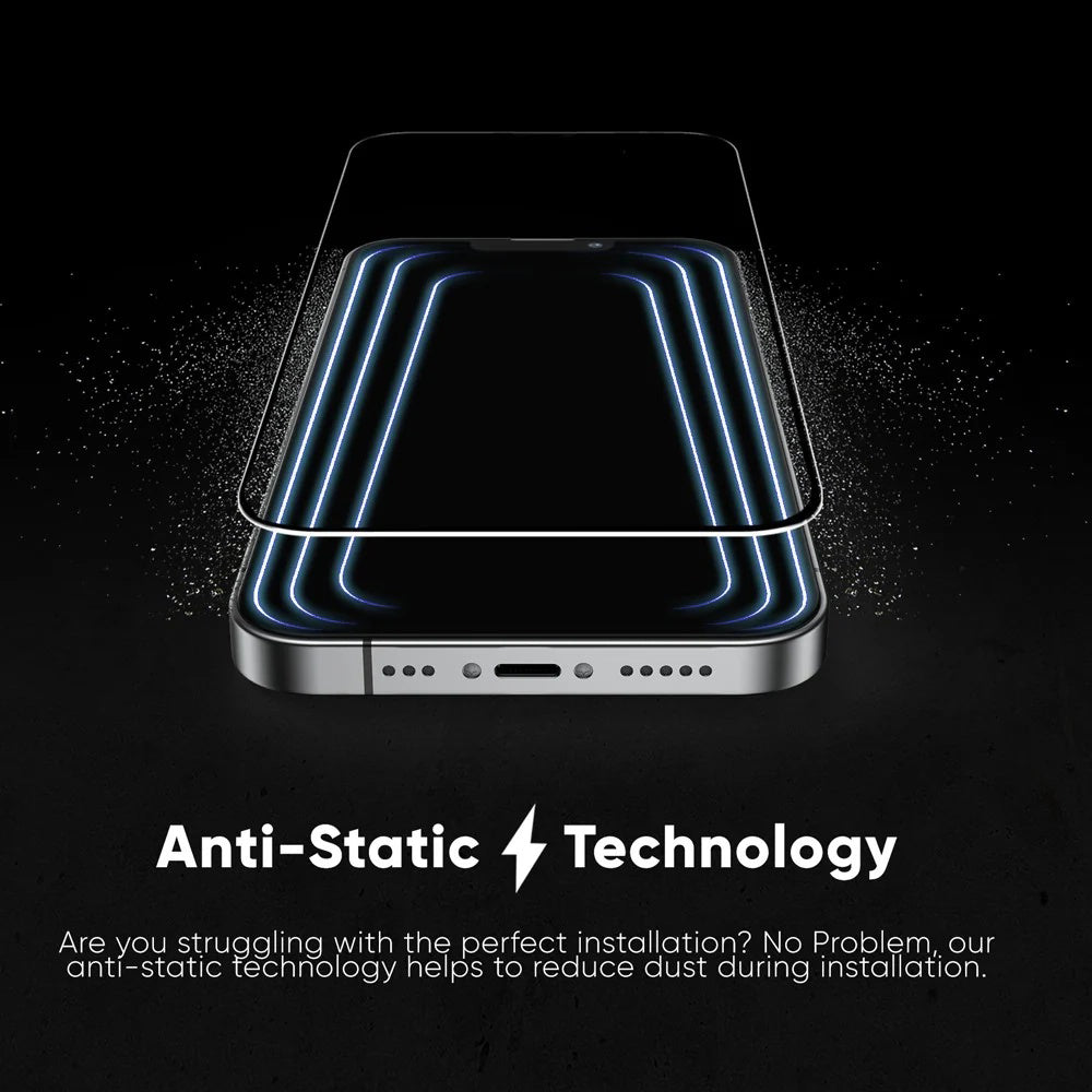 Film de protection écran Anank 5X Renforcé Invisible pour Apple iPhone 17 Pro, Verre Trempé, Full Glue, 3D, Noir