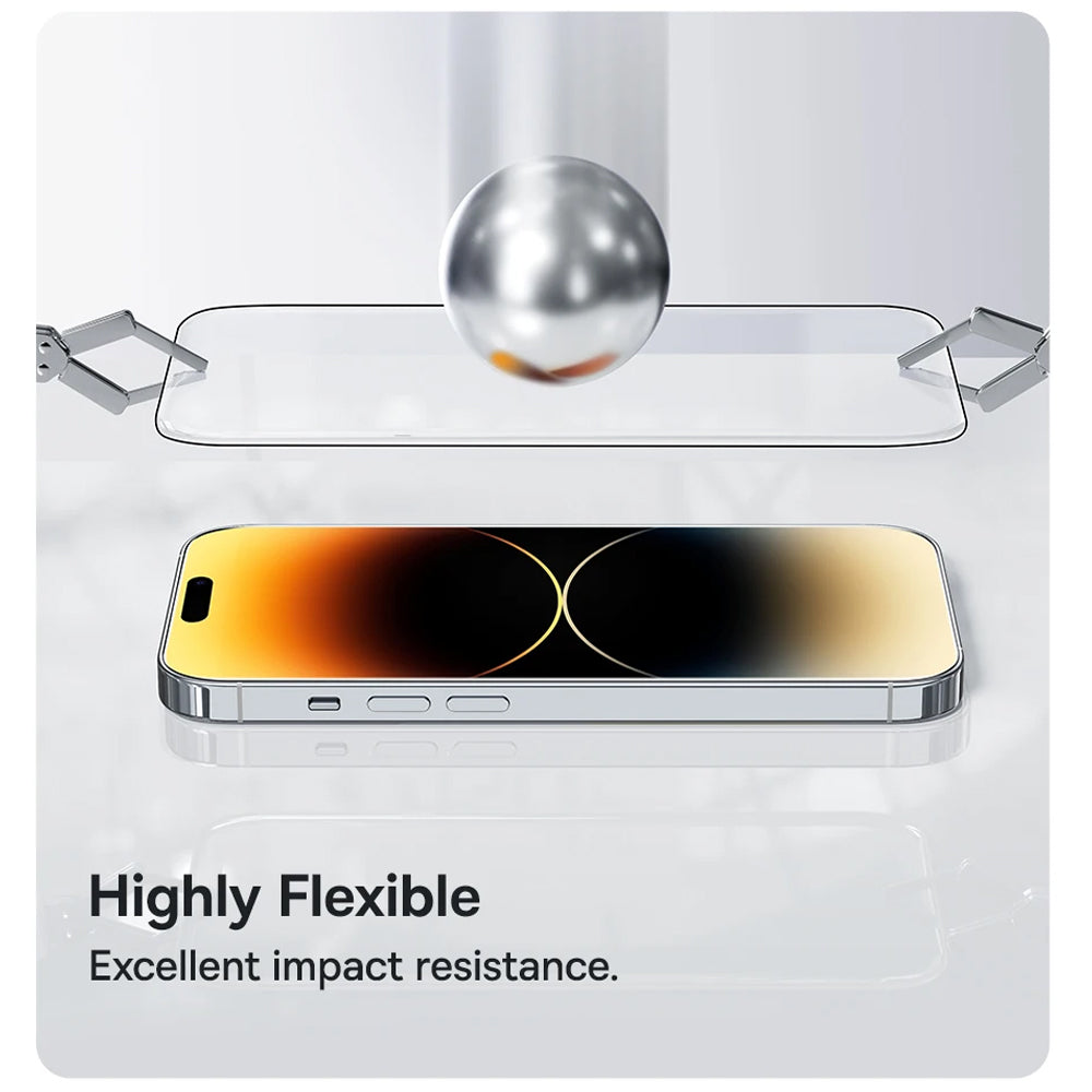 Anank 5X Reinforced Screen Protector for Apple iPhone 17 Air, Tempered Glass, Full Glue, 2.5D, Black
