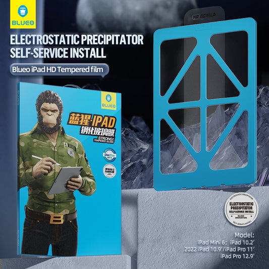 Film de protection d'écran Blueo HD Applicator Pro pour Apple iPad 10.2 (2021) / 10.2 (2020) / 10.2 (2019), Verre trempé, Collage intégral