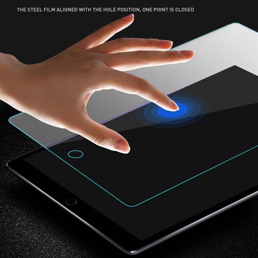 Film de protection écran Blueo HD pour Apple iPad 10.2 (2021) / 10.2 (2020) / 10.2 (2019), Verre Trempé, Full Glue