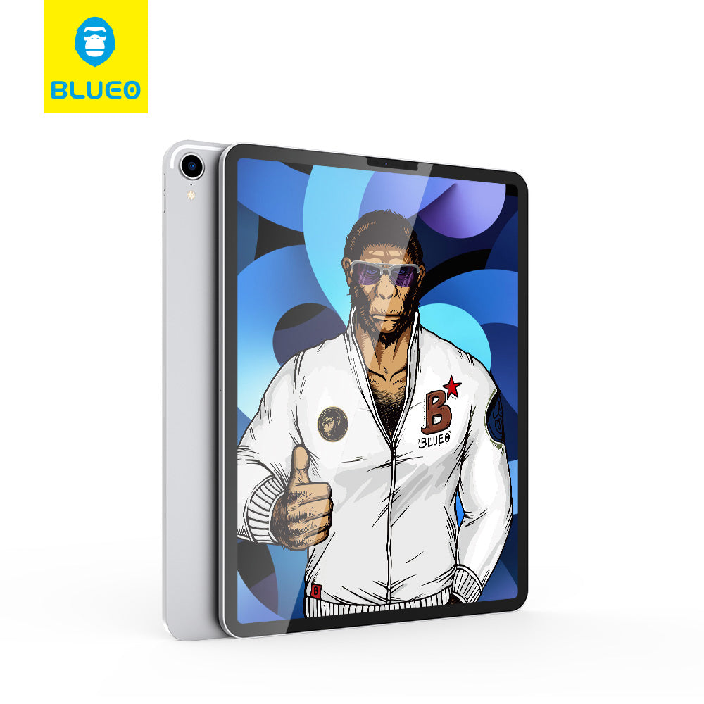 Film de protection d'écran Blueo pour Apple iPad Pro 12.9 (2022) / Pro 12.9 (2021) / Pro 12.9 (2020), Verre Trempé, Full Glue