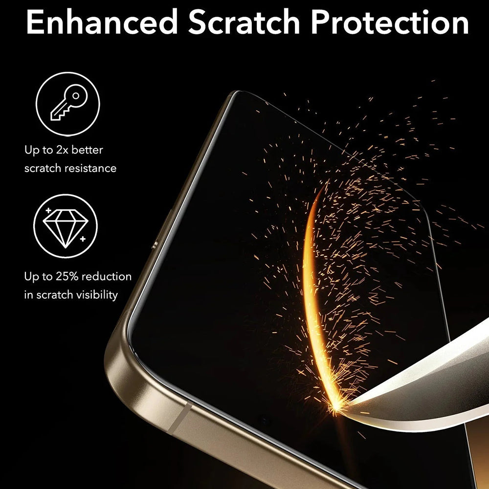 Film de protection d'écran ESR Corning UltraFit pour Apple iPhone 17 Pro, Verre Trempé, Full Glue, Lot de 3 pièces, Noir