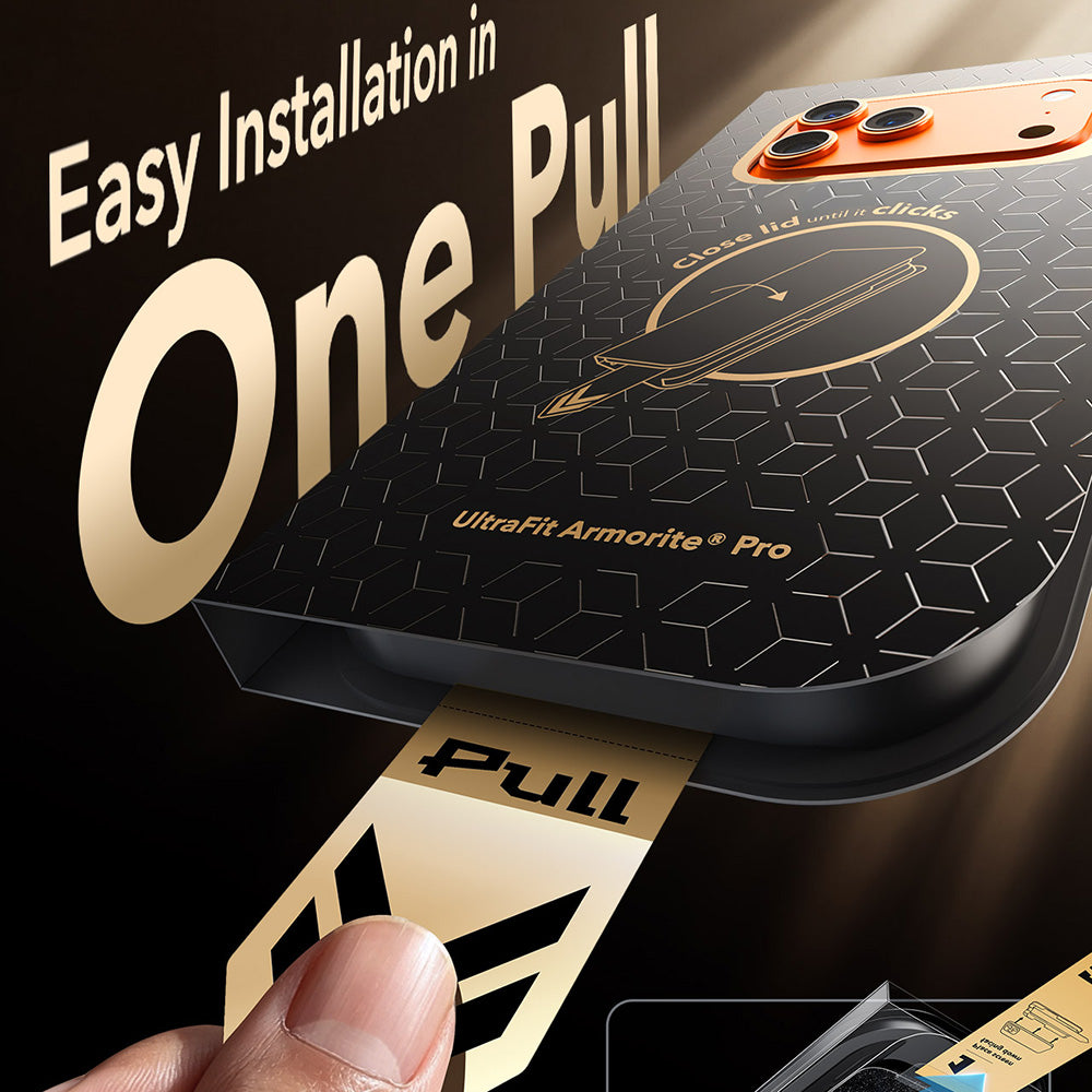 Film de protection d'écran ESR Armorite Pro UltraFit pour Apple iPhone 18 Pro / 17 Pro, Verre trempé, Collage intégral, Noir