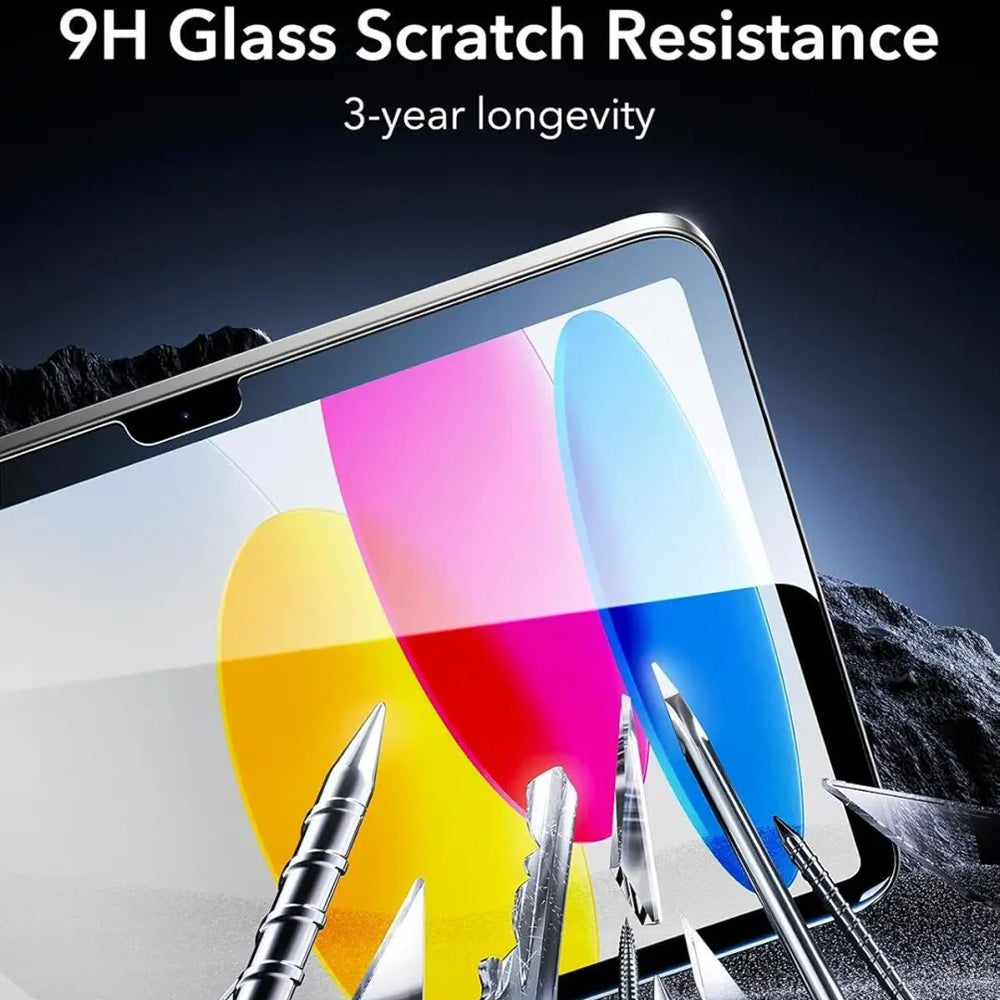 Film de protection d'écran ESR Armorite UltraFit pour Apple iPad (2025) / (2022), Verre Trempé, Full Glue, Lot de 2 pièces