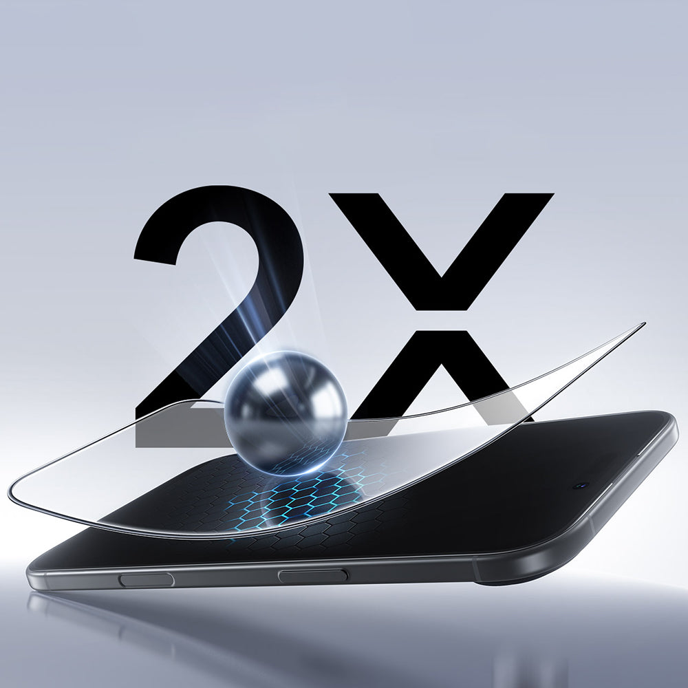ESR UltraFit Screen Protector for Apple iPhone 17 / 16 Pro, Tempered Glass, Full Glue, Set of 2, Black