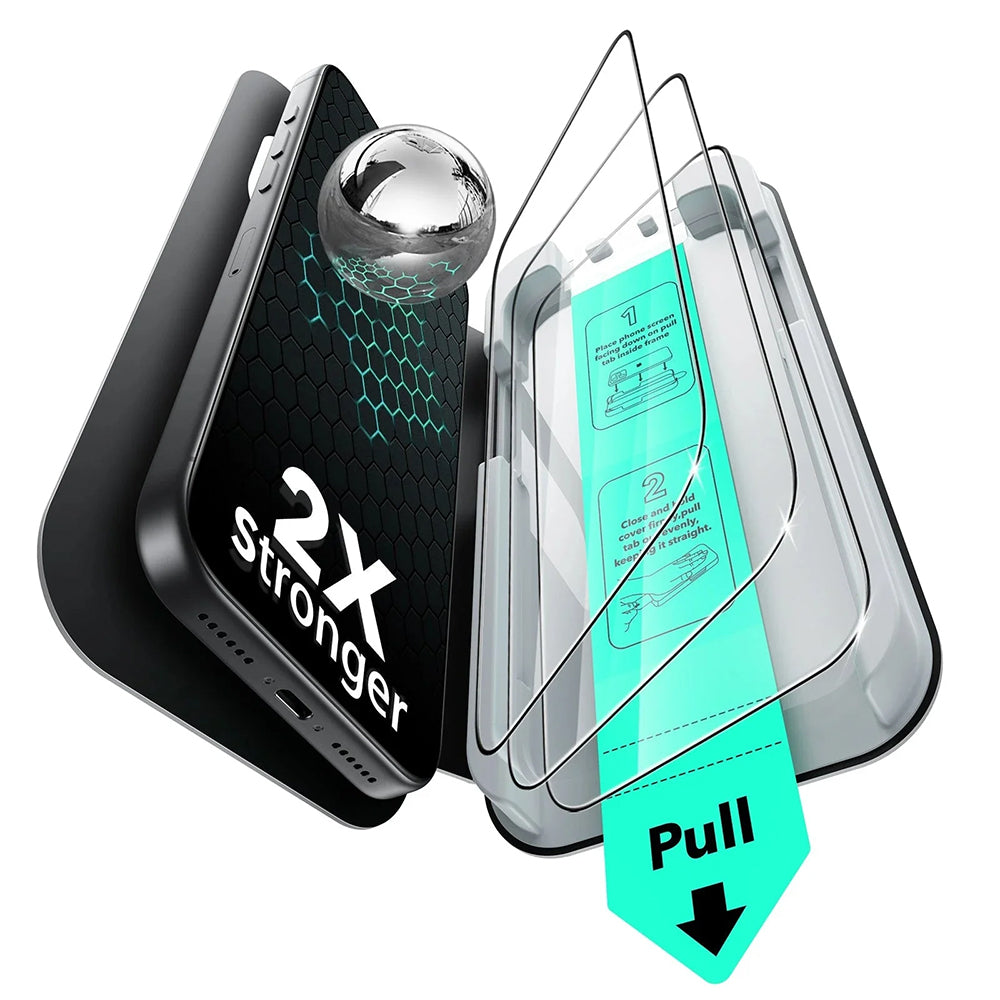 ESR UltraFit Screen Protector for Apple iPhone 17 Pro Max, Tempered Glass, Full Glue, Set of 3 Pieces