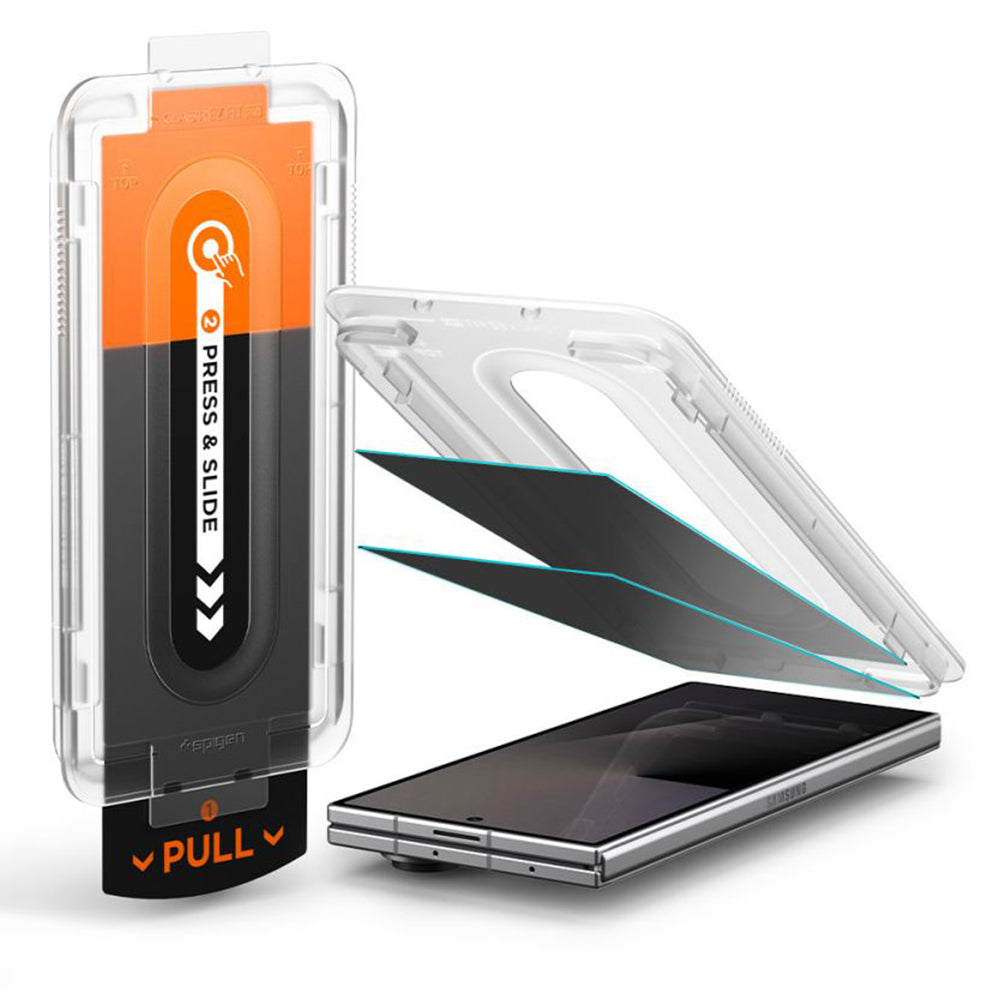 Spigen GlastR EZ FIT Pro HD Exterior Privacy Screen Protector for Samsung Galaxy Z Fold8 Ultra F976, Tempered Glass, Set of 2 pieces