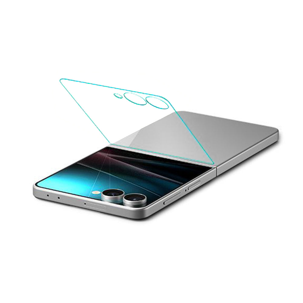 Film de protection Écran Extérieur Spigen GlastR EZ FIT pour Samsung Galaxy Z Flip7 F766, Verre Trempé, Full Glue, Set 2 pièces AGL09585