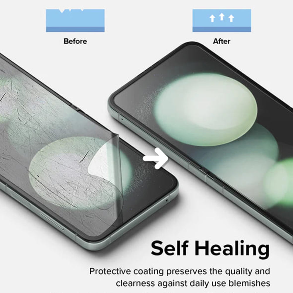 Ringke Dual Easy Interior Screen Protector for Samsung Galaxy Z Flip5 F731, Plastic, Set of 2 Pieces