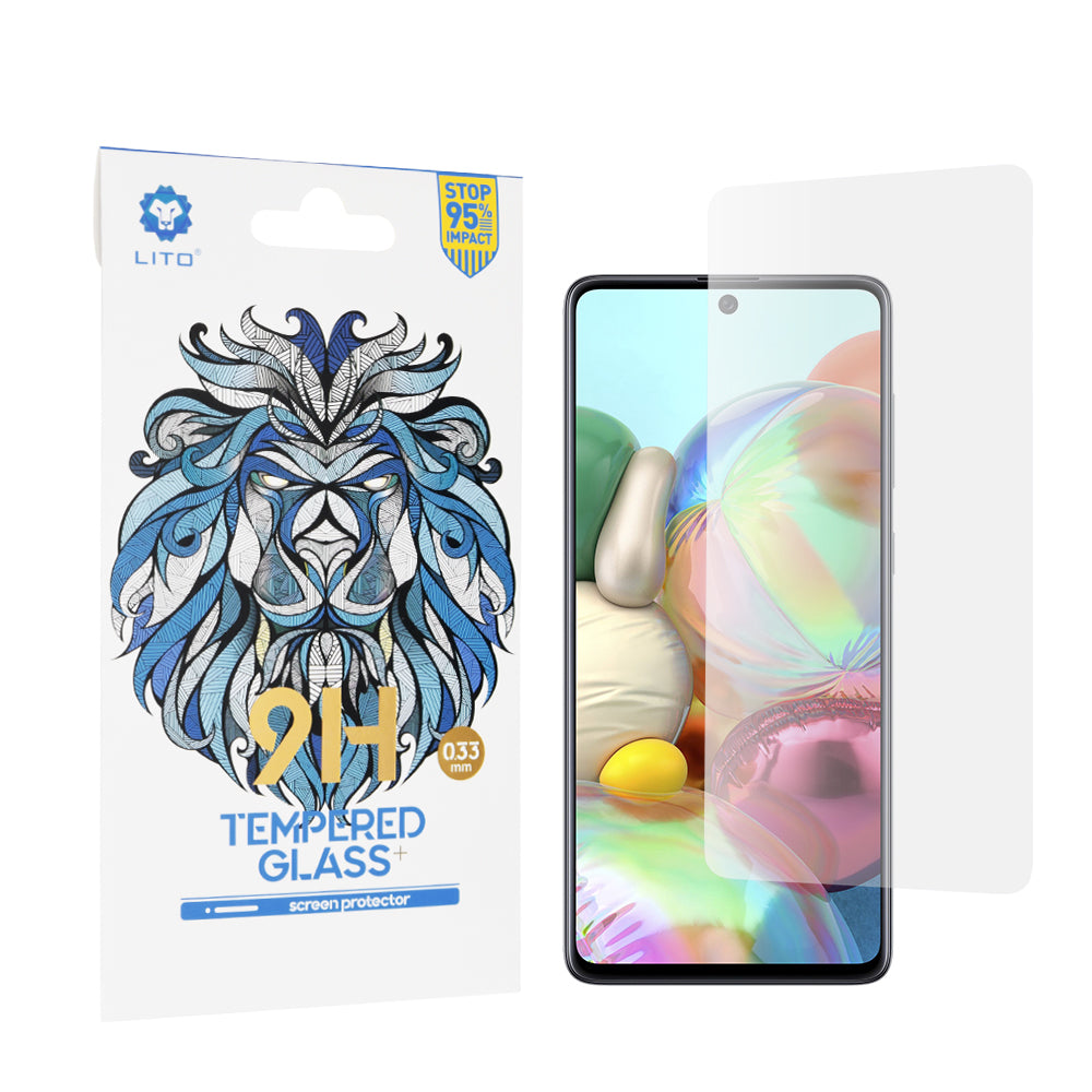 Film de protection d'écran Lito Classic pour Samsung Galaxy M51 M515 / A71 5G A716 / Note10 Lite N770 / A71 A715, Verre Trempé, Full Glue, 2.5D