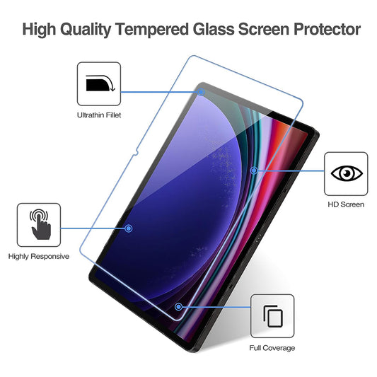 Film de protection d'écran Lito Classic pour Samsung Galaxy Tab S10+ / Tab S9 FE+ / Tab S9+, Verre trempé, Full Glue, 2.5D