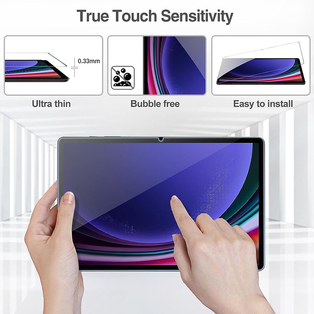 Lito Classic Screen Protector Film for Samsung Galaxy Tab S10+ / Tab S9 FE+ / Tab S9+, Tempered Glass, Full Glue, 2.5D
