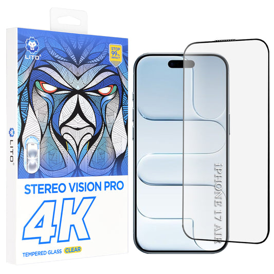 Film de protection Écran Lito D+ Max 4K pour Apple iPhone 17 Air, Verre Trempé, Full Glue, Noir