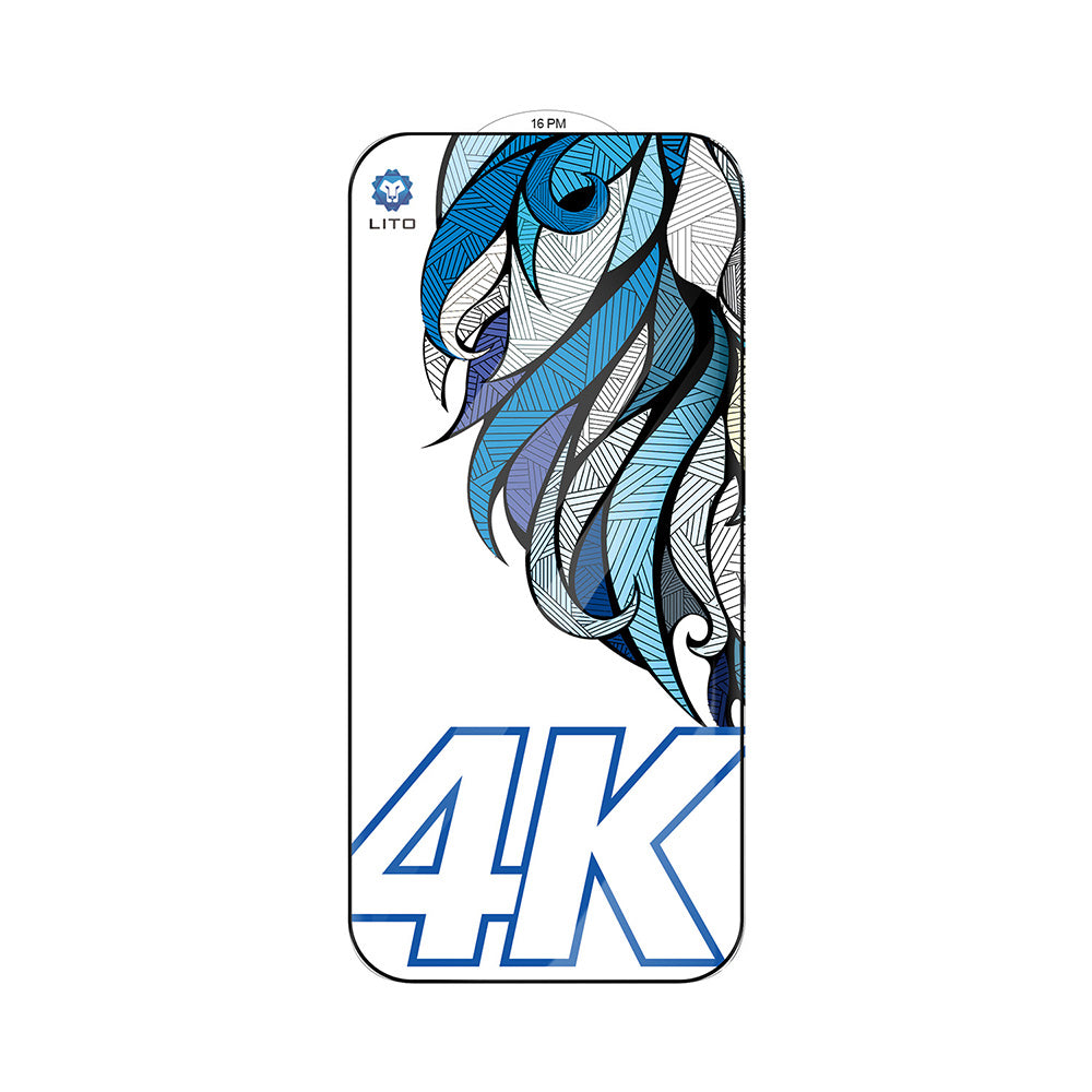 Film de protection écran Lito D+ Max 4K pour Apple iPhone 17 Pro, Verre Trempé, Full Glue, Noir