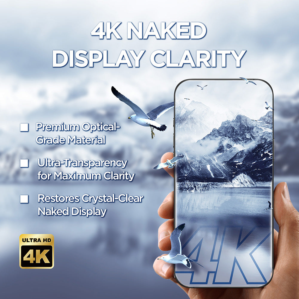 Film de protection écran Lito D+ Max 4K pour Apple iPhone 17 Pro, Verre Trempé, Full Glue, Noir
