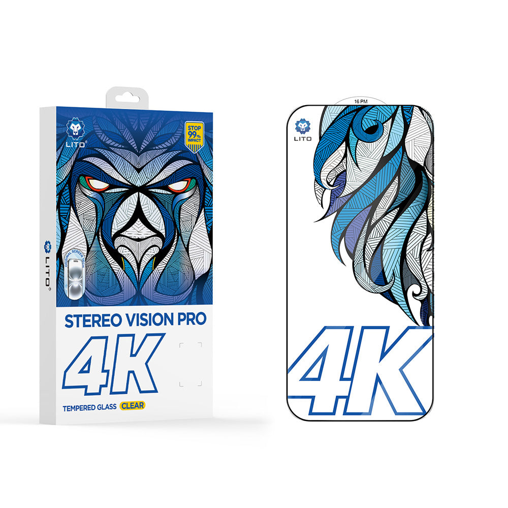 Film de protection écran Lito D+ Max 4K pour Apple iPhone 17 Pro, Verre Trempé, Full Glue, Noir