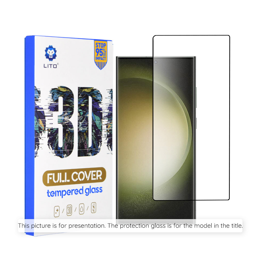 Film de protection d'écran Lito pour Samsung Galaxy S25 S931 / S24 S921, Verre Trempé, Full Glue, 3D, Noir