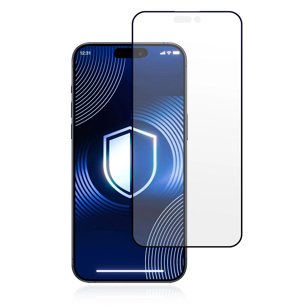 Film de protection Écran Mat 3MK HardGlass Max pour Apple iPhone 17 Pro, Verre Trempé, Full Glue, Noir