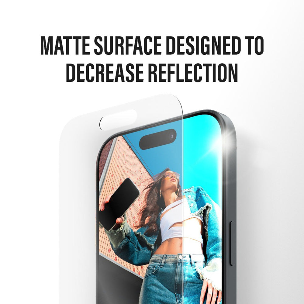 Film de protection Écran Mat PanzerGlass Armor EasyAligner pour Apple iPhone 17 Pro Max, Verre Trempé, Full Glue
