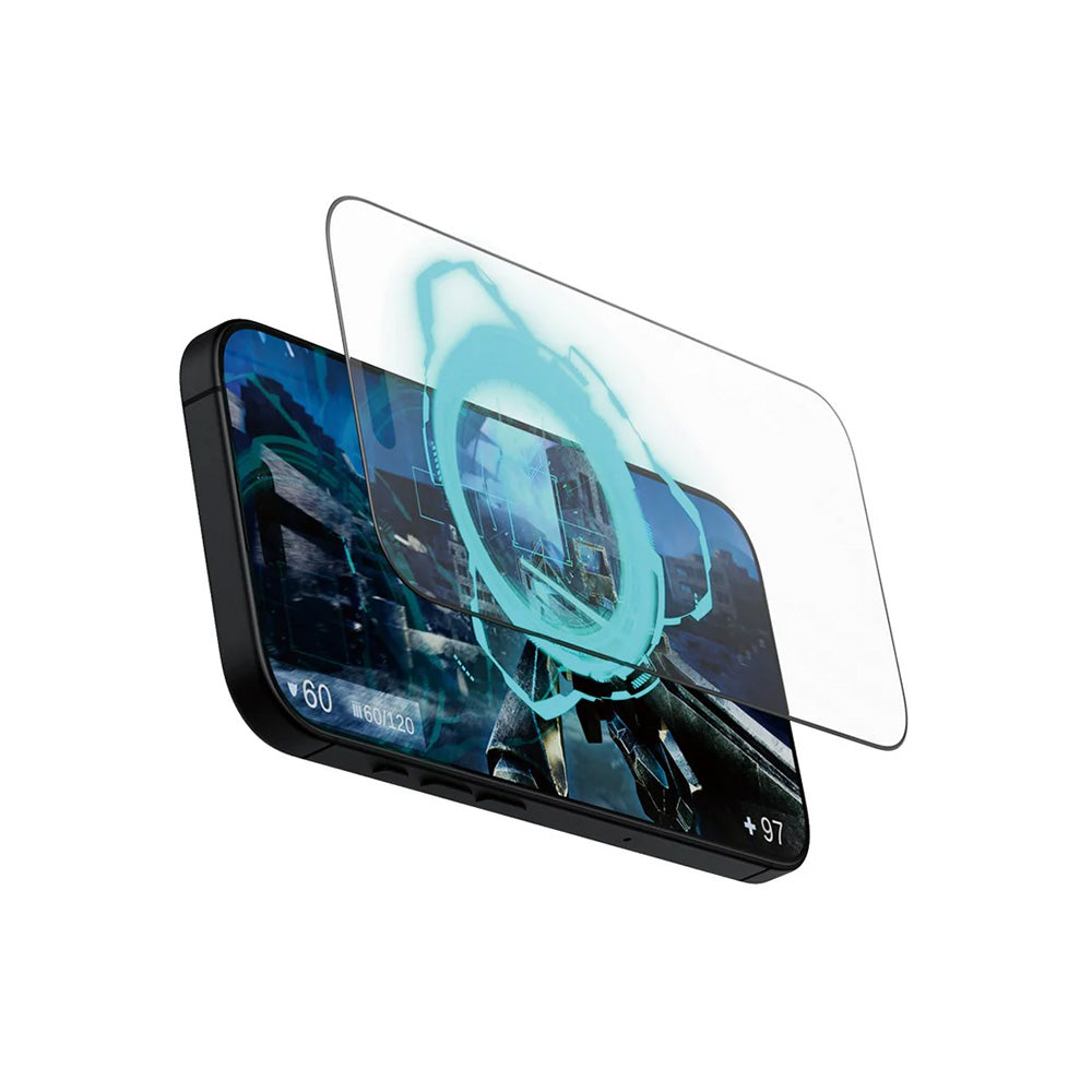 Film de protection Écran Mat PanzerGlass Ultra-Wide Fit Gaming pour Apple iPhone 16 Pro, Verre Trempé, Full Glue, Noir