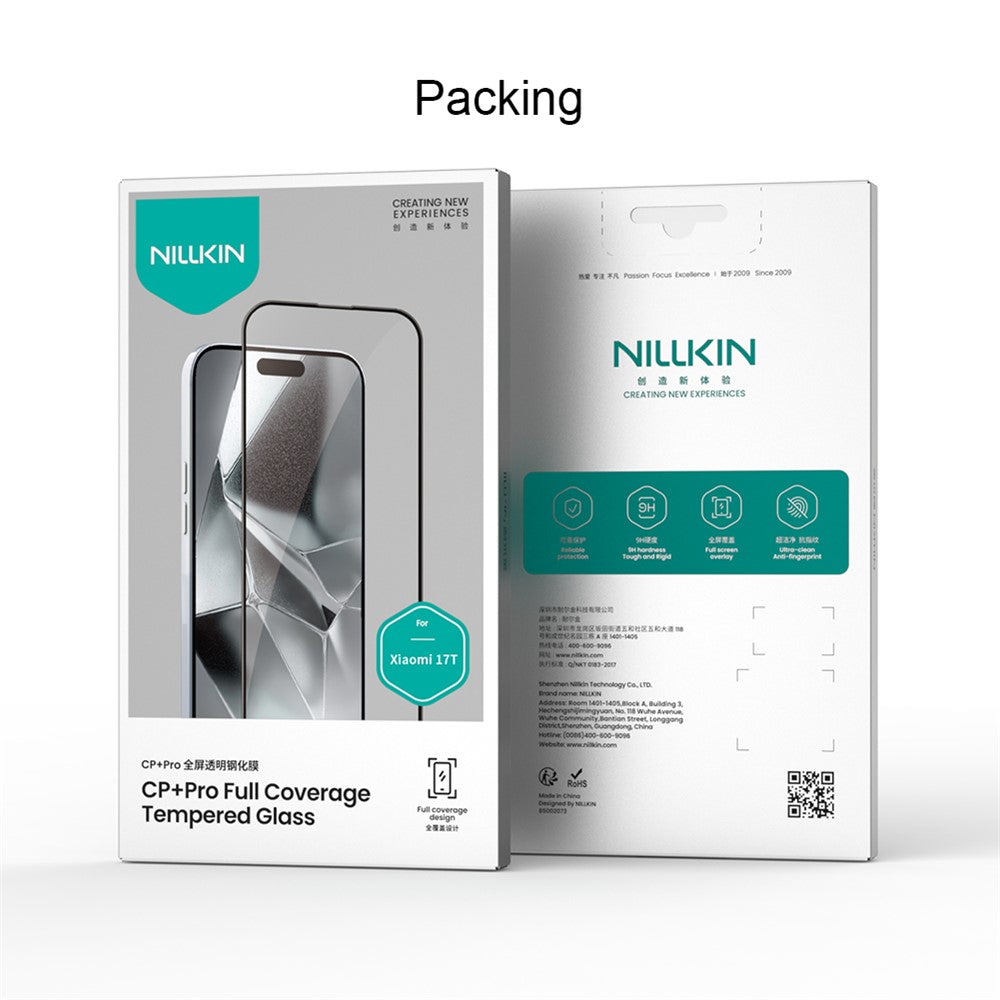 Film de protection d'écran Nillkin CP+ Pro pour Apple iPhone 17e / 16e / 14 / 13 Pro / 13, Verre trempé, Collage complet, Noir