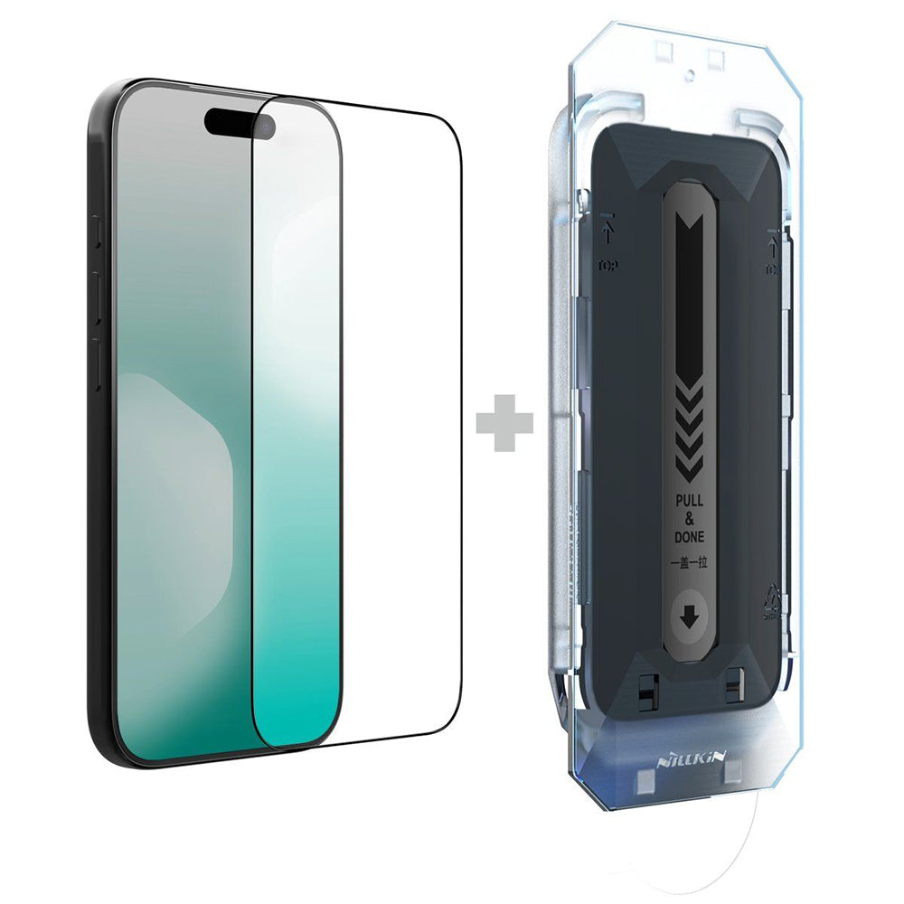 Film de protection d'écran Nillkin CP+ Pro avec applicateur pour Apple iPhone 18 Pro / 17 Pro, verre trempé, colle intégrale, noir