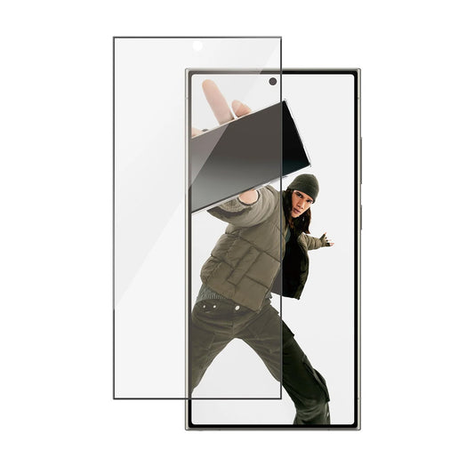 Film de protection d'écran PanzerGlass Ultra-Wide Fit EasyAligner pour Samsung Galaxy S24 Ultra S928, Verre Trempé, Full Glue, Noir