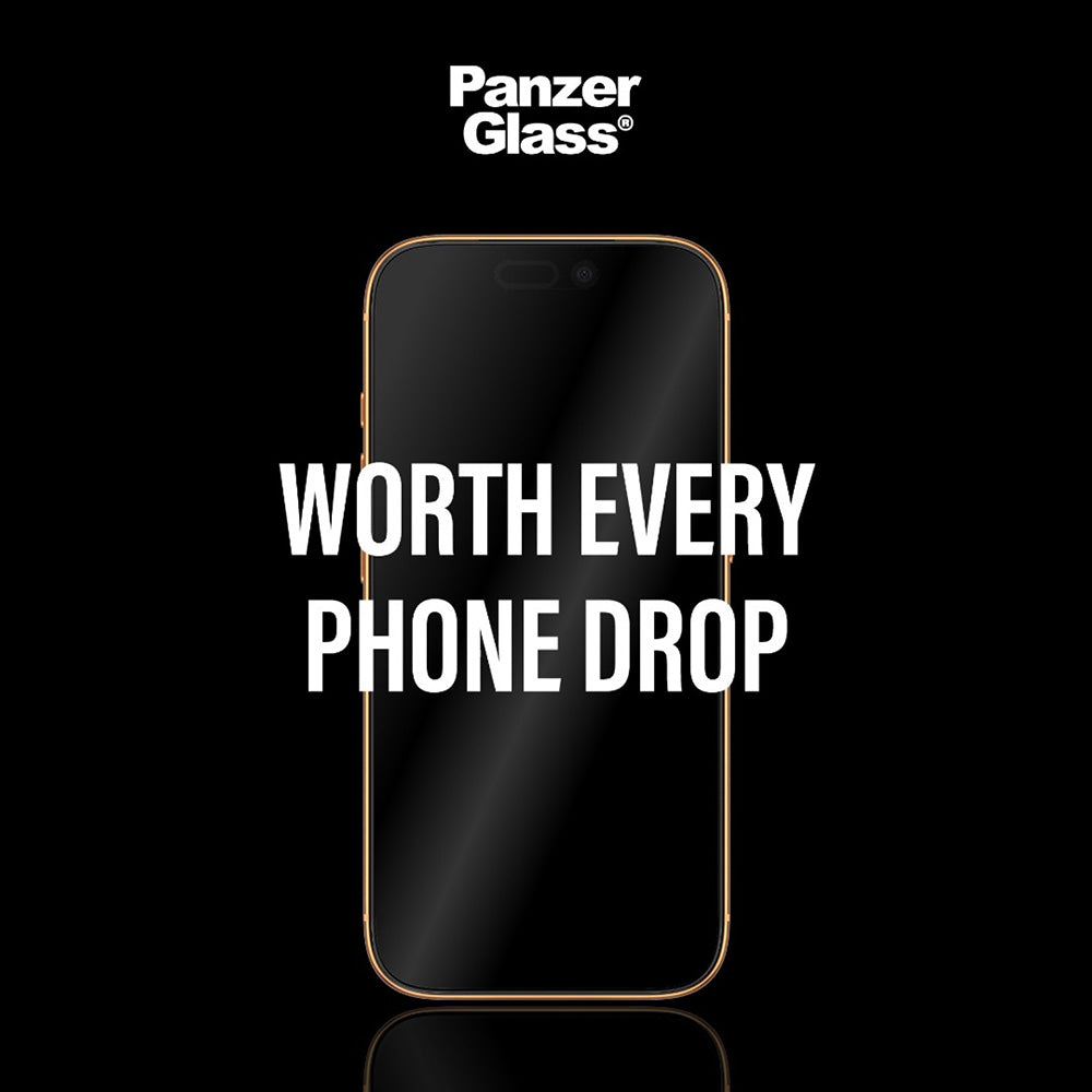 PanzerGlass Ultra-Wide Fit Stealth Fastfit Screen Protector for Apple iPhone 17 Pro, Tempered Glass, Full Glue, Black