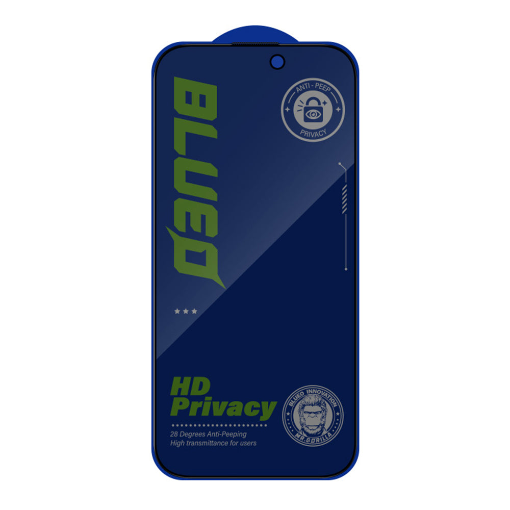 Film de protection écran Privacy Blueo Anti-Peep pour Apple iPhone 12 Pro Max, Verre Trempé, Full Glue