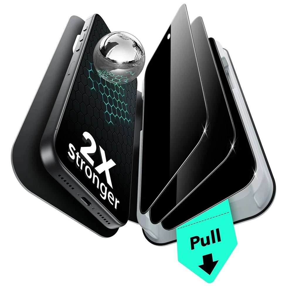 Film de protection Écran Privacy ESR UltraFit pour Apple iPhone 17 Pro, Verre Trempé, Full Glue, Lot de 3 pièces
