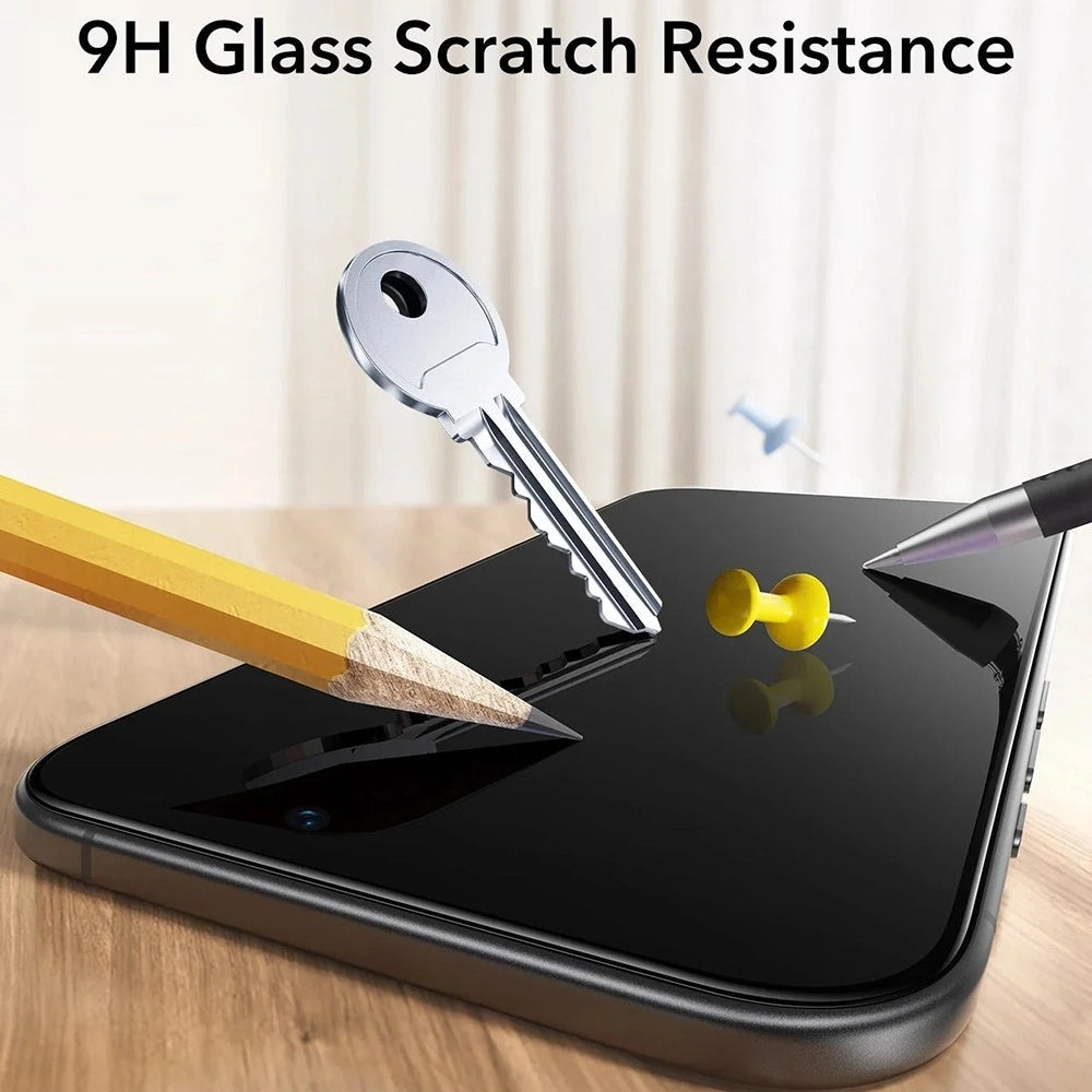 Film de protection Écran Privacy ESR UltraFit pour Apple iPhone 17 Pro, Verre Trempé, Full Glue, Lot de 3 pièces