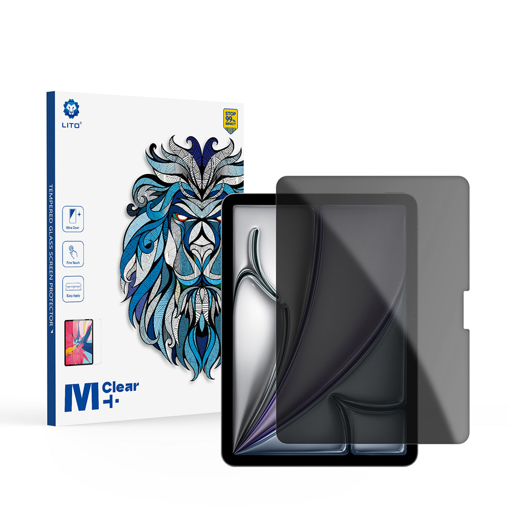 Film de protection d'écran Privacy Lito Classic pour Apple iPad Air 11 (2026) / Air 11 (2025), Verre trempé, Full Glue, 2.5D