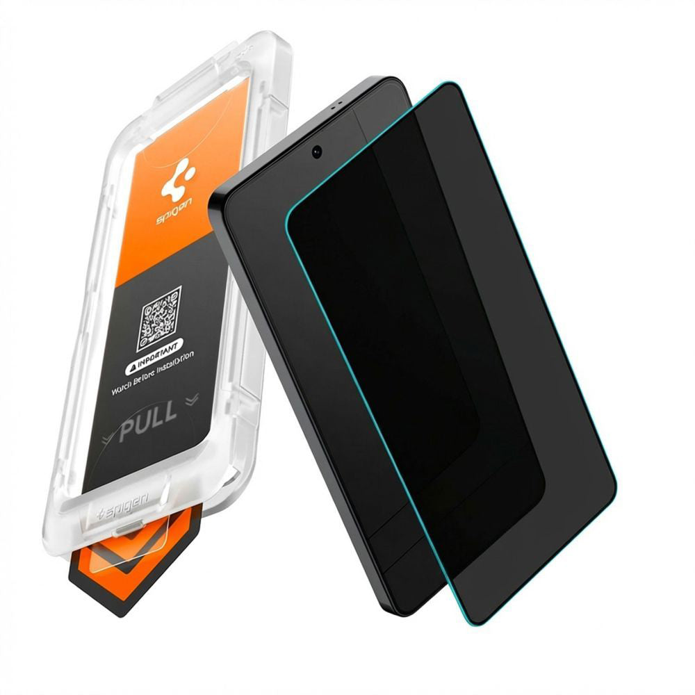 Film de protection écran Privacy Spigen GlastR EZ FIT Pro HD pour Samsung Galaxy S26 Plus S947, Verre Trempé, Full Glue AGL11087