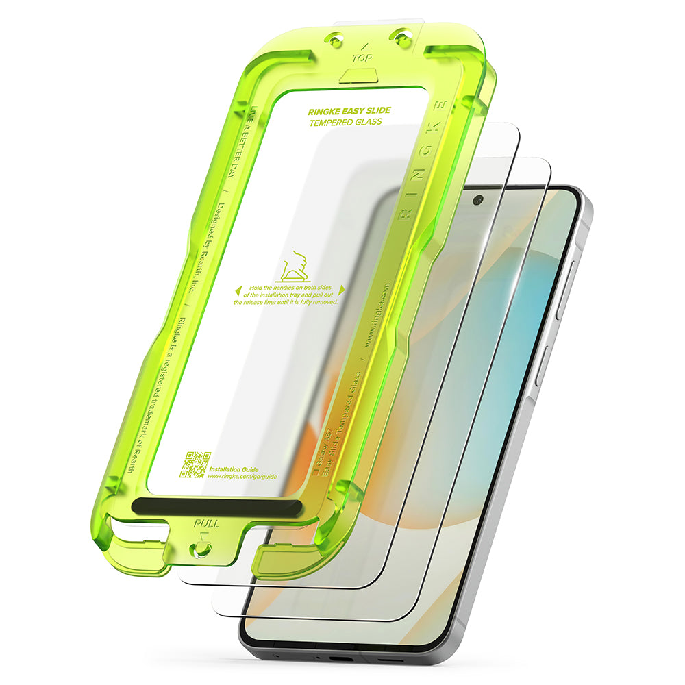 Film de protection d'écran Ringke Easy Slide pour Samsung Galaxy A57 5G, Verre Trempé, Full Glue, Lot de 2 pièces