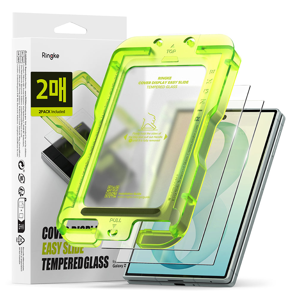 Film de protection écran extérieur Ringke Easy Slide pour Samsung Galaxy Z Fold8 F971, Verre trempé, Collage complet, Lot de 2 pièces