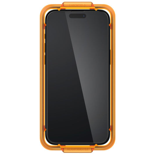 Film de protection d'écran Spigen GlastR Align Master pour Apple iPhone 15 Plus, Verre Trempé, Full Glue, Lot de 2 pièces, Noir AGL06886