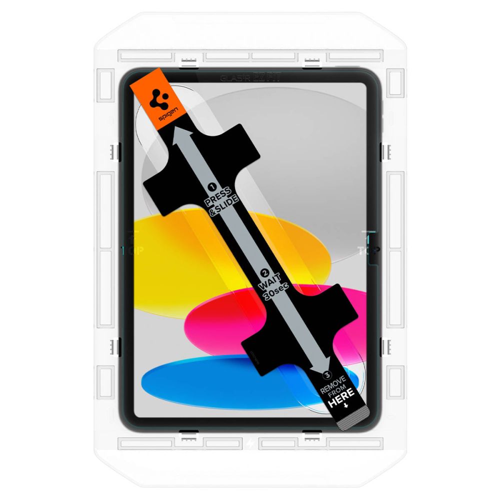 Film de protection d'écran Spigen GlastR EZ FIT pour Apple iPad (2025) / (2022), Verre trempé, Full Glue AGL05554