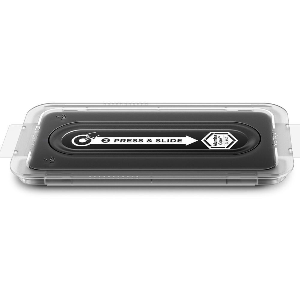 Film de protection écran Spigen GlastR EZ FIT Pro HD pour Samsung Galaxy S25 FE, Verre Trempé, Full Glue AGL10203