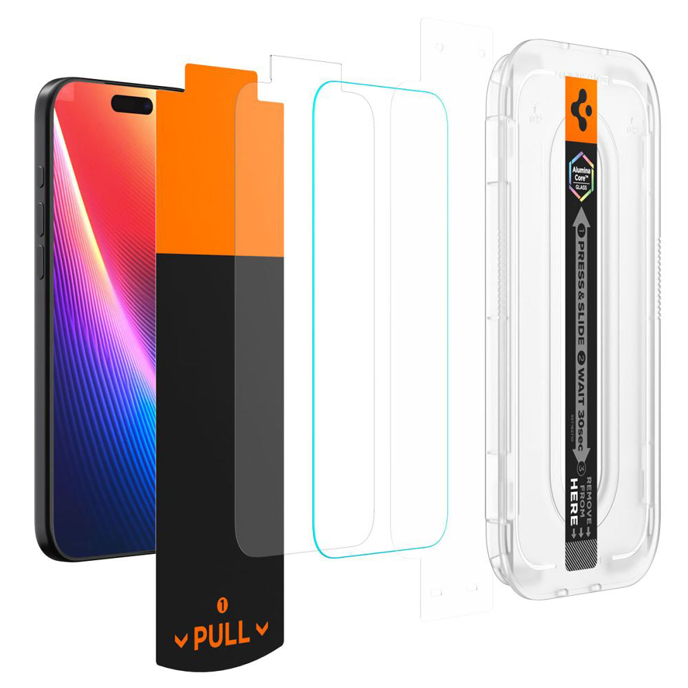 Film de protection d'écran Spigen GlastR EZ FIT Pro pour Apple iPhone 17 Air, Verre Trempé, Full Glue AGL09870