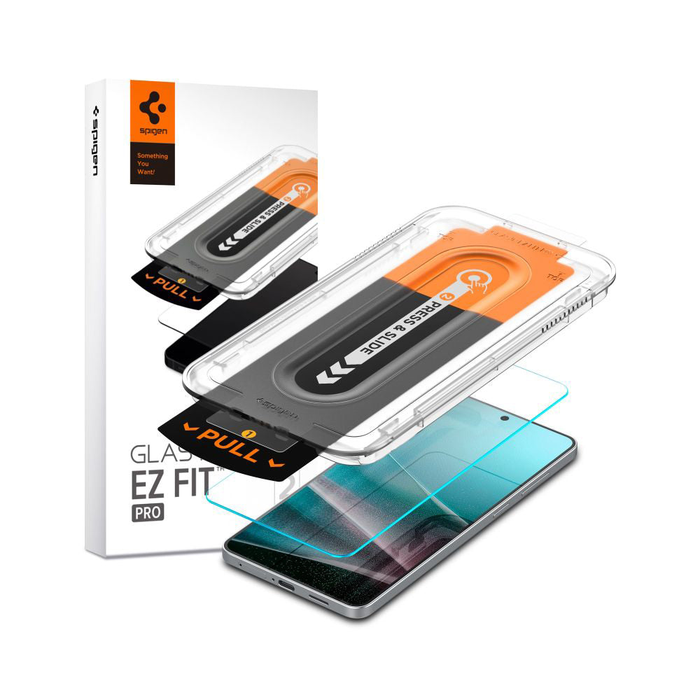 Film de protection d'écran Spigen GlastR EZ FIT Pro pour Samsung Galaxy S25 Edge S937, Verre Trempé, Full Glue AGL09411