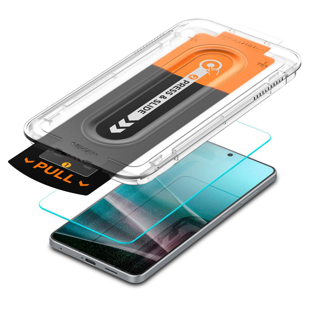 Film de protection d'écran Spigen GlastR EZ FIT Pro pour Samsung Galaxy S25 Edge S937, Verre Trempé, Full Glue AGL09411
