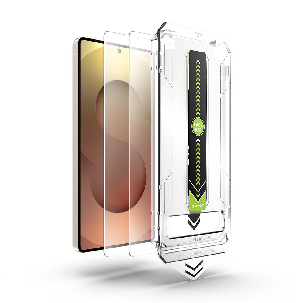 Film de protection d'écran Techsuit TitanGlass CrystalHD pour Samsung Galaxy S25 S931 / S24 S921, Verre Trempé, Collage Complet, Lot de 2 pièces