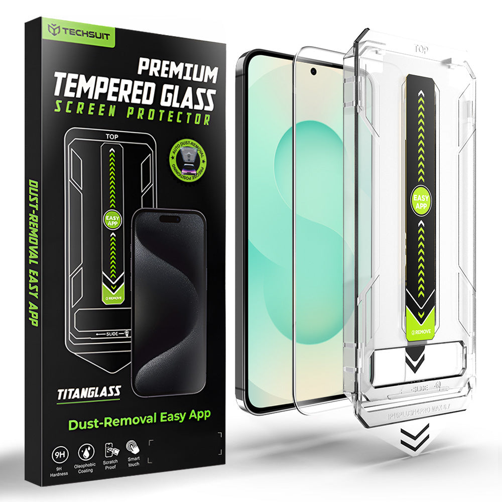 Film de protection d'écran Techsuit TitanGlass CrystalHD pour Samsung Galaxy S26 Plus S947, Verre Trempé, Full Glue