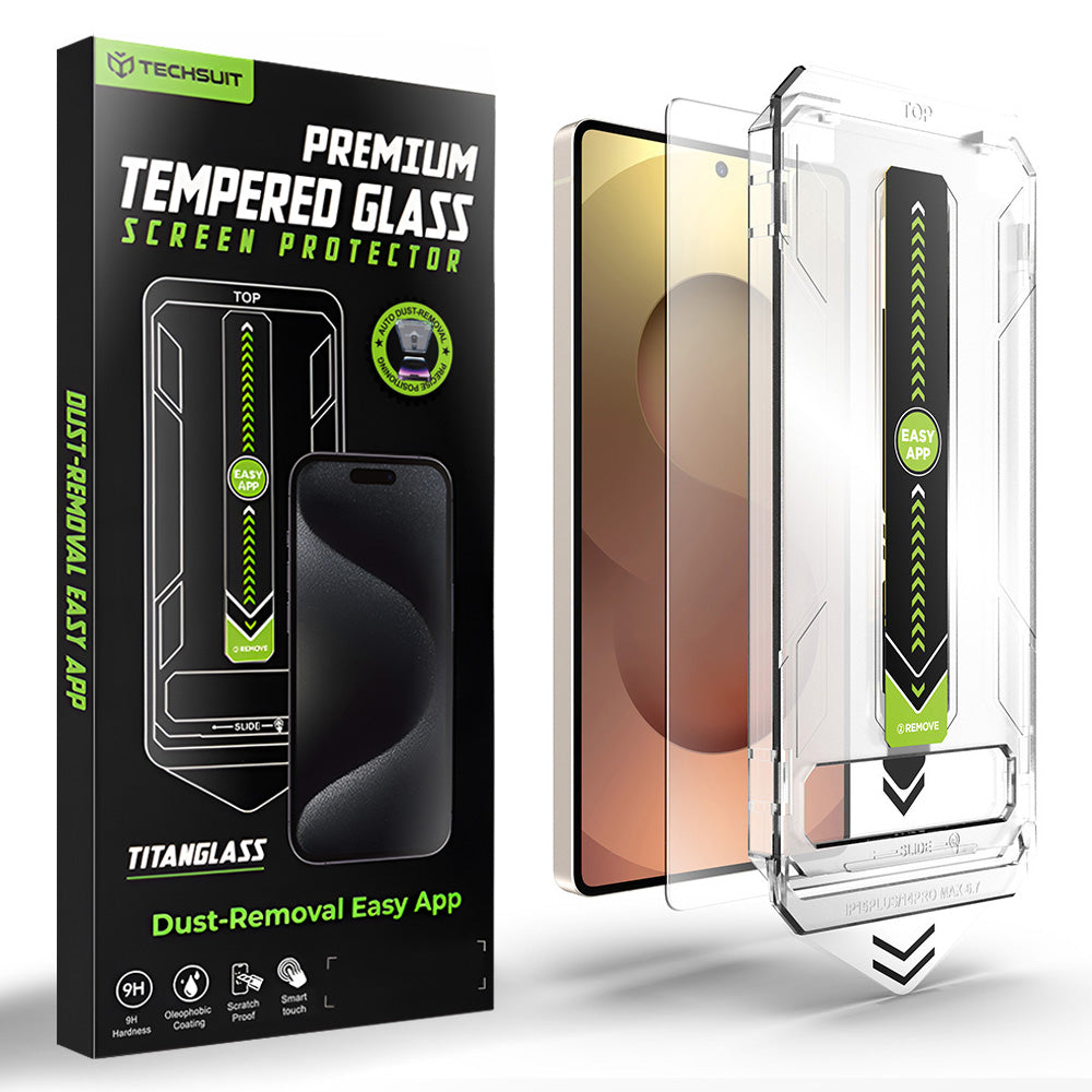 Film de protection d'écran Techsuit TitanGlass CrystalHD pour Samsung Galaxy S26 Ultra S948, Verre Trempé, Full Glue